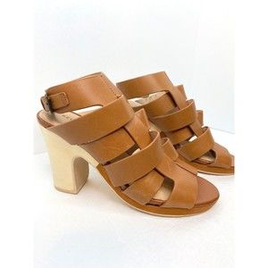 Kelsi Dagger Womens Ultra Cinnamon Ankle Strap Heels Size 6